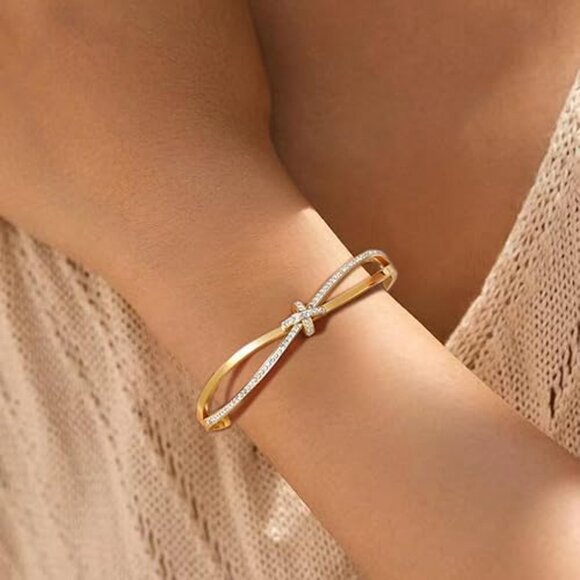 Neiman Marcus 18k Gold Plated Bow Bracelet